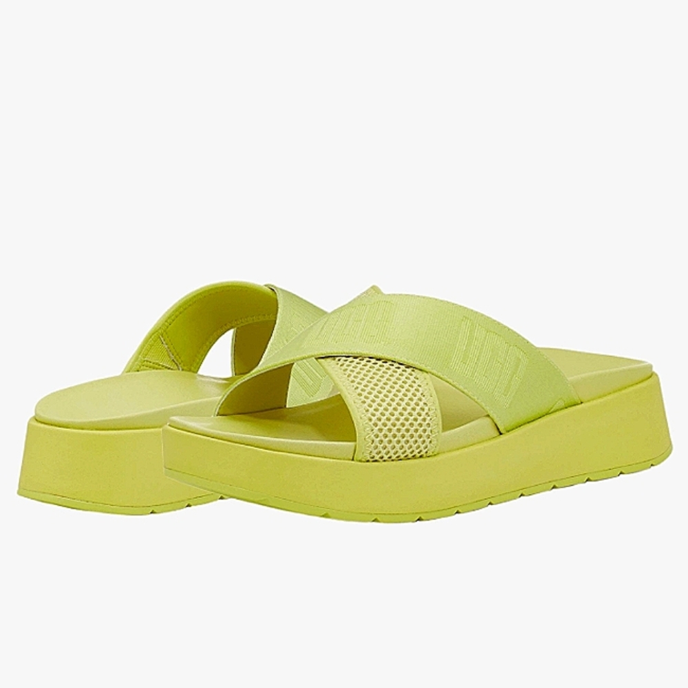 UGG Lime Green Platform Slide Mules